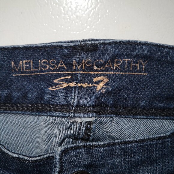 Melissa McCarthy Seven7 Ladies Medium Wash Slimming Silhouette Pencil Jeans - Picture 3 of 16